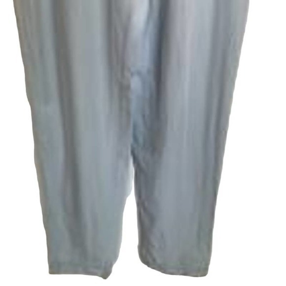 LEITH Anthropologie Romper Blue Size Small S Jumpsuit V Neck Tencel Summer Vibes - Picture 6 of 8